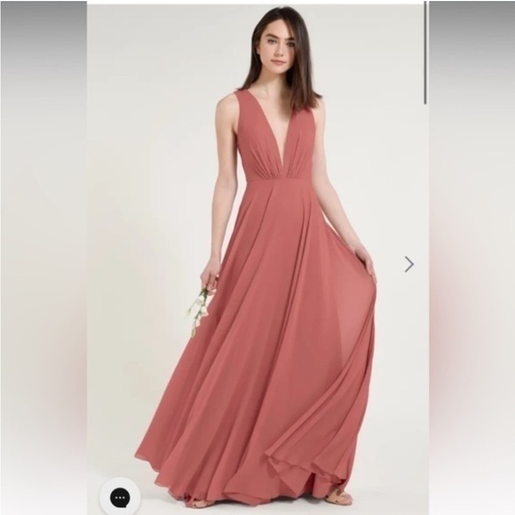 Jenny Yoo Dresses & Skirts - Jenny Yoo Dress Ryan Bridesmaids Gown Maxi in Dusty Rose Pink